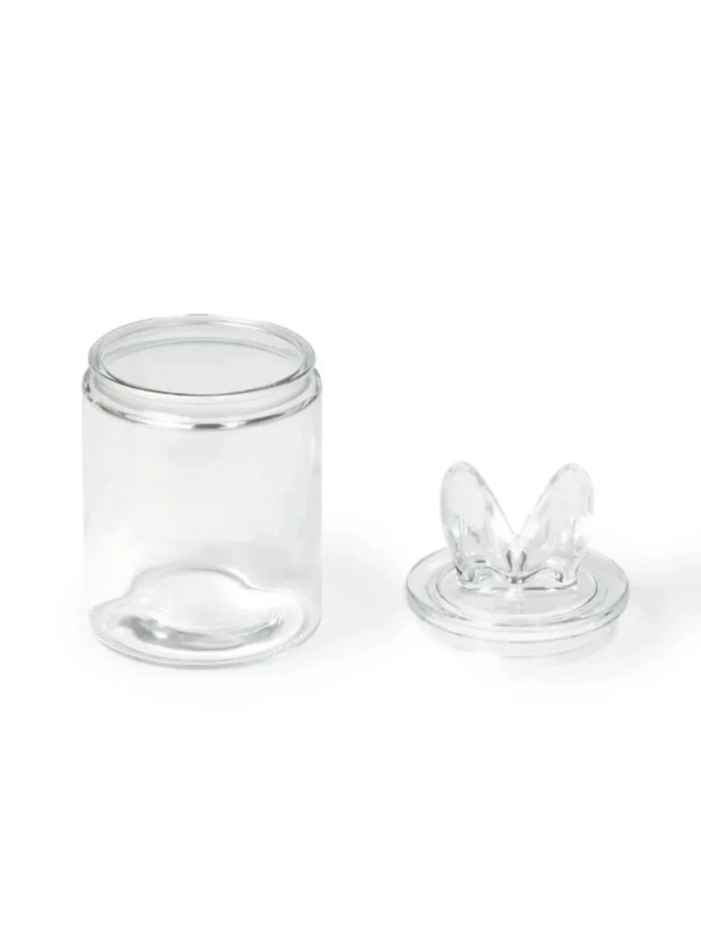 Target 2026 Clear Glass Canister Jar Bunny Ears Lid Storage Decor